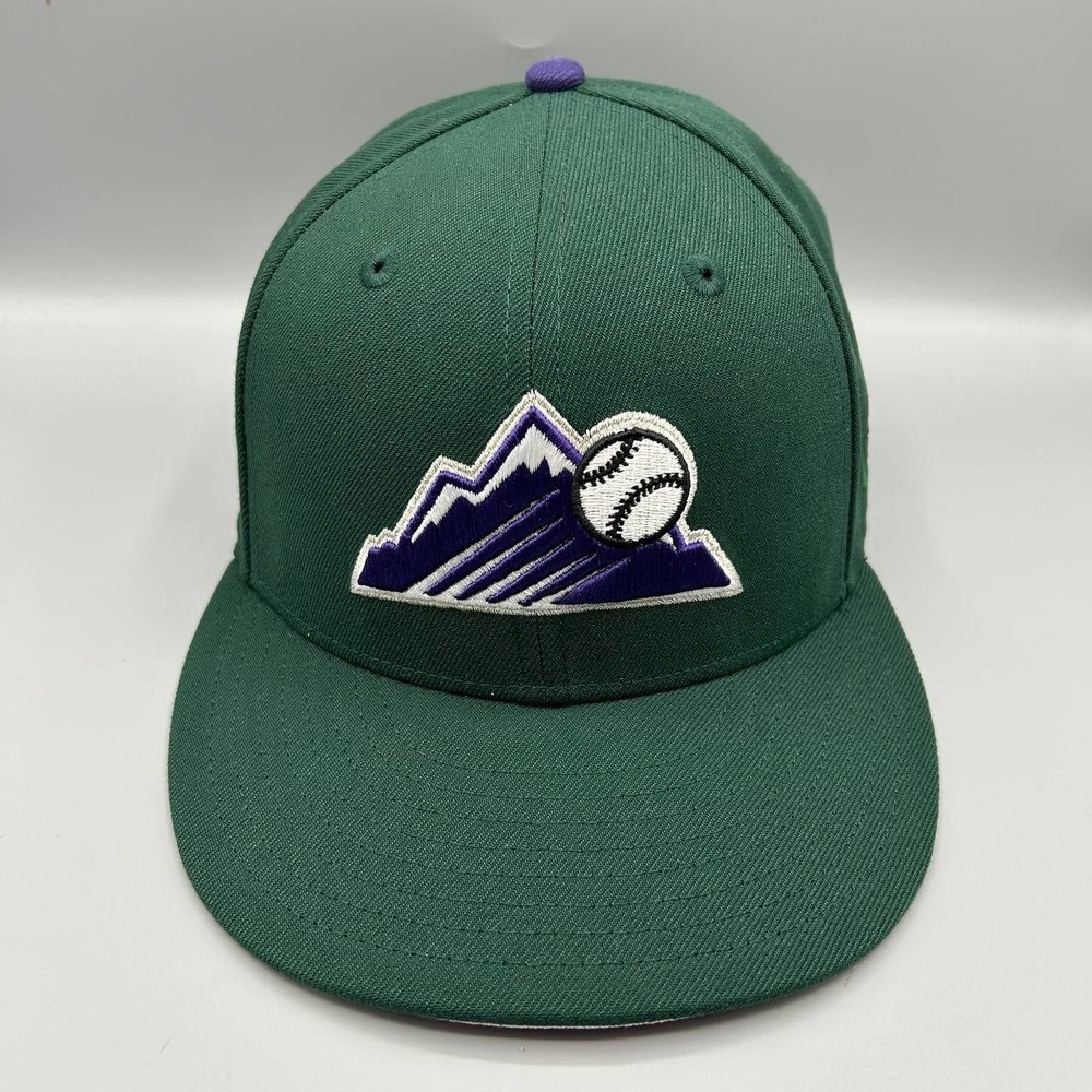 Colorado Rockies Hat Men 7 1/4 Green 59Fifty New Era MLB Fitted Cap Hatclub